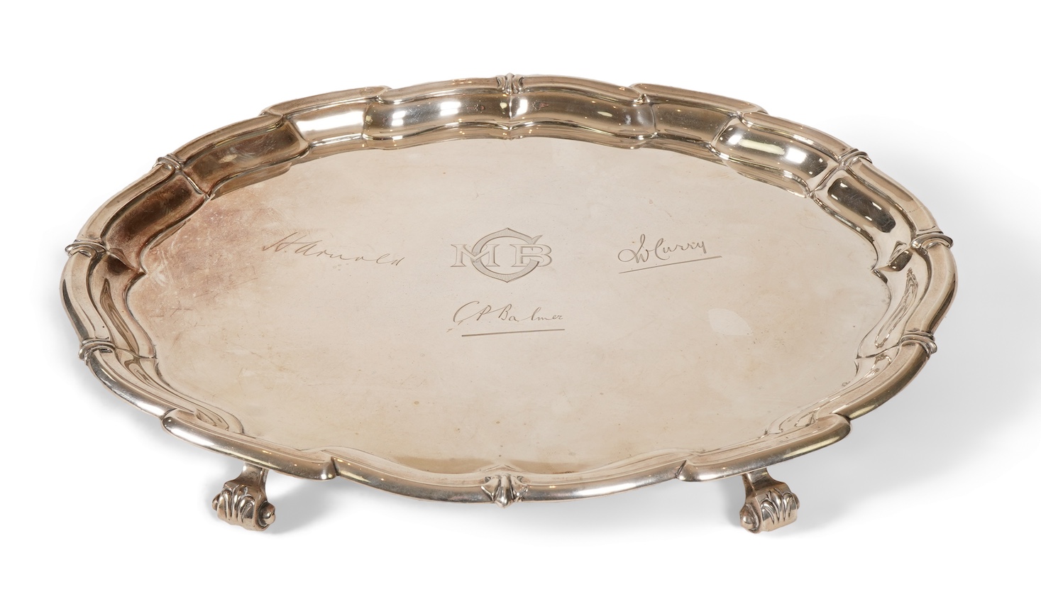A George V silver salver, by James Dixon & Sons